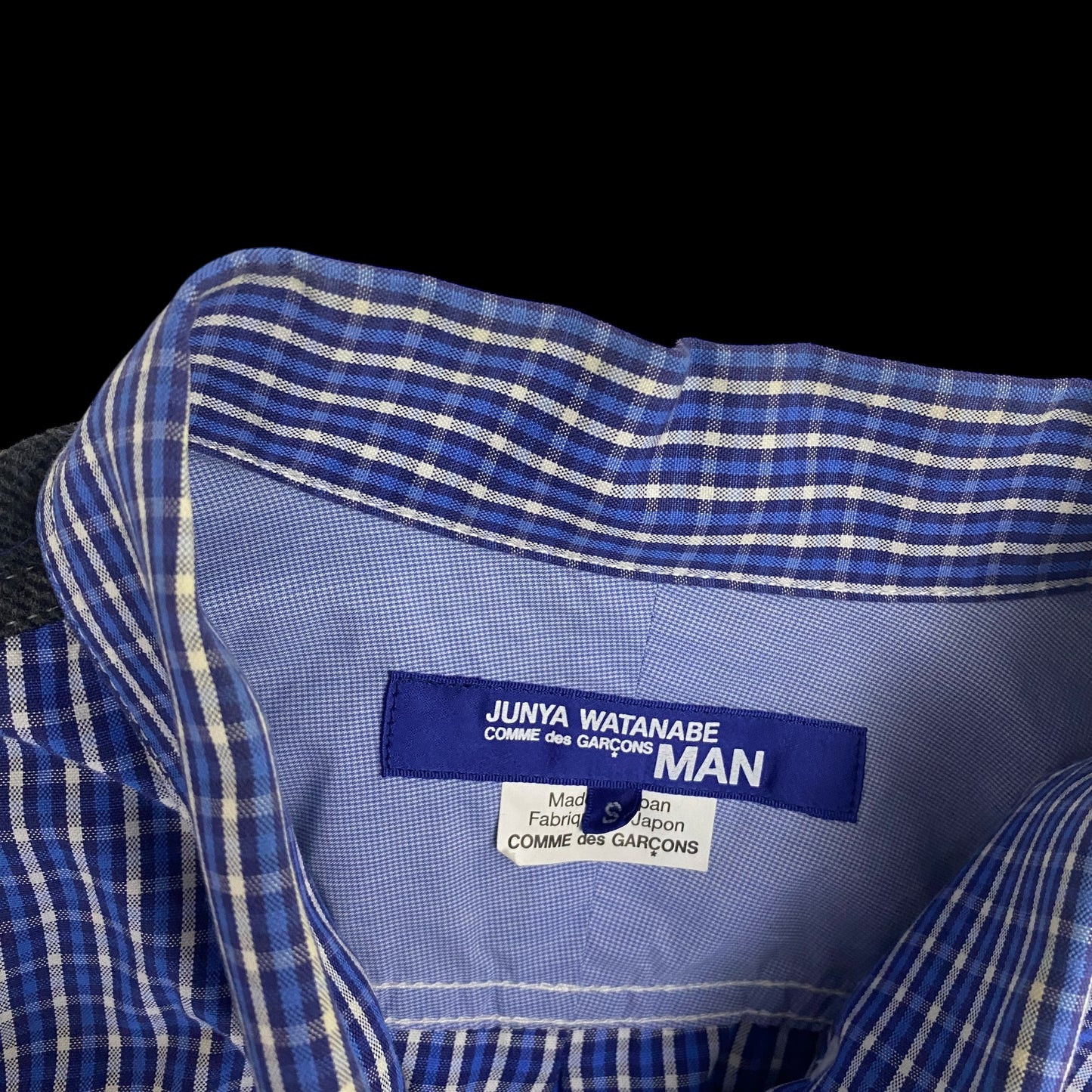 Junya Watanabe MAN Gingham Check Shirt Blue (Fits S-M)