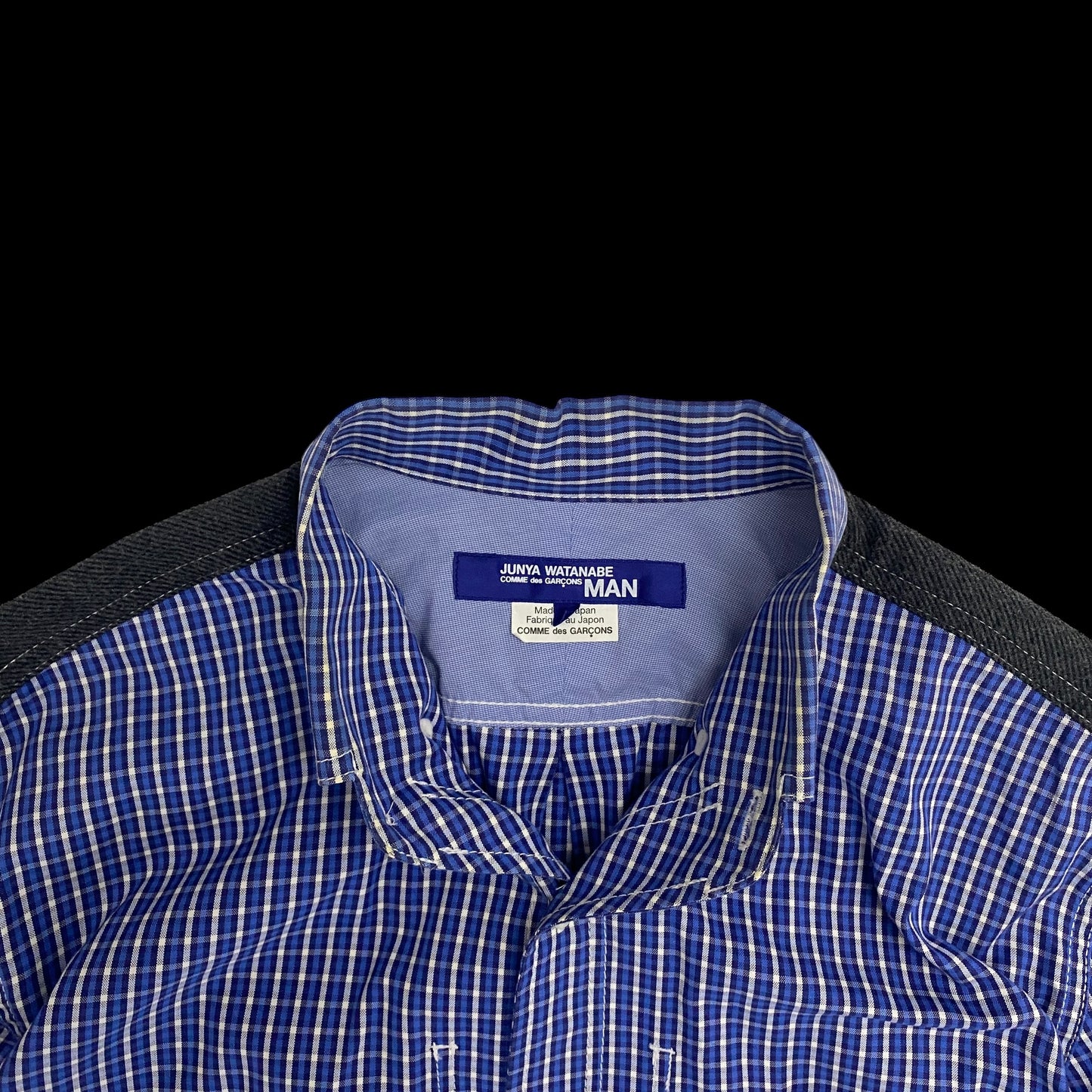 Junya Watanabe MAN Gingham Check Shirt Blue (Fits S-M)