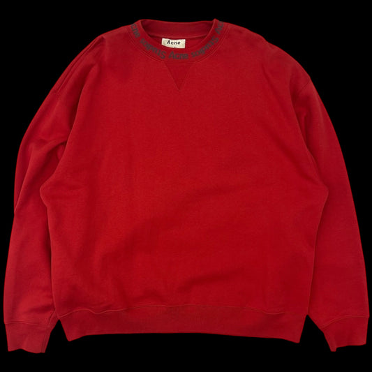 Acne Studios Jacquard LogoSweater Red (Fits L)