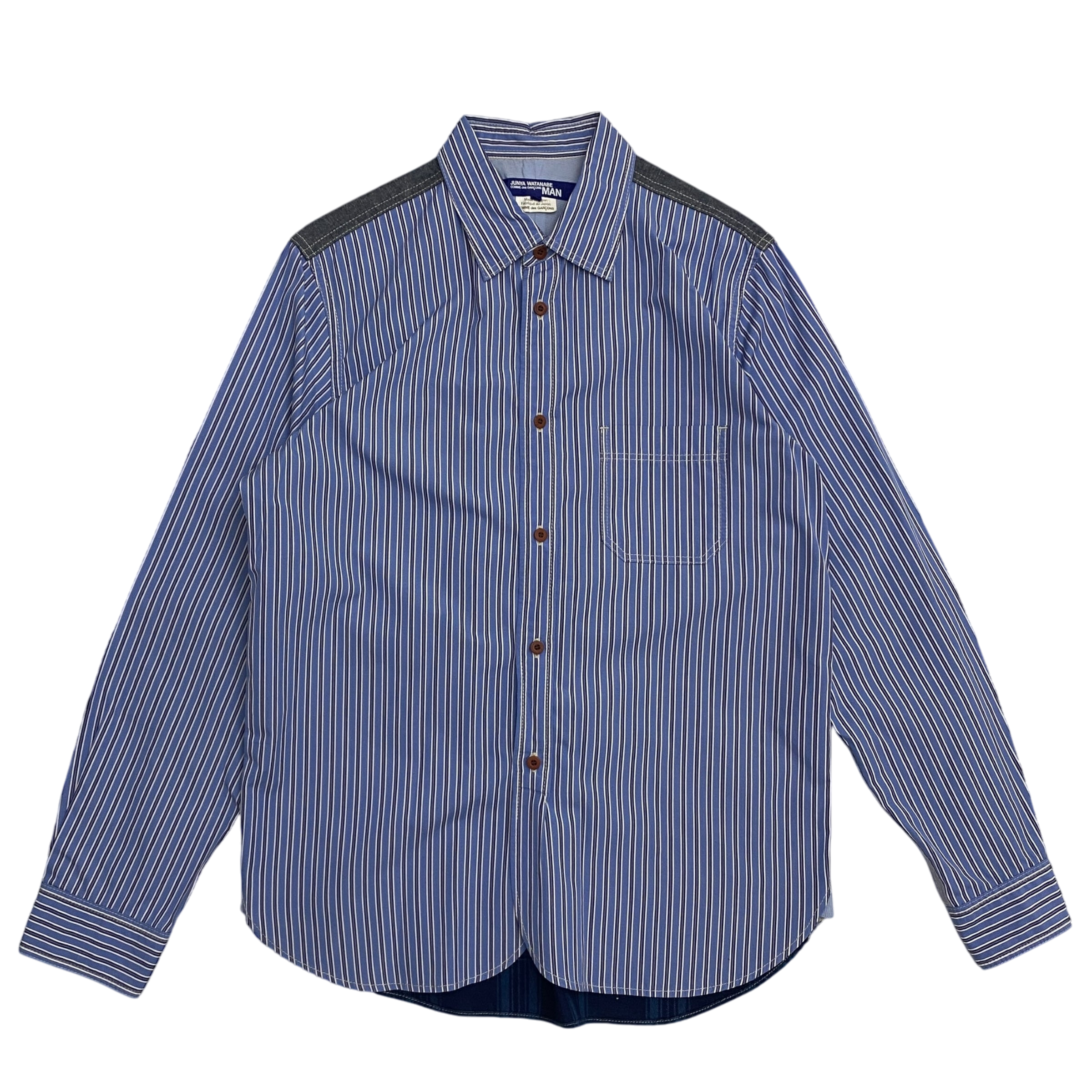 Junya Watanabe MAN Patchwork Shirt Blue (Size S)