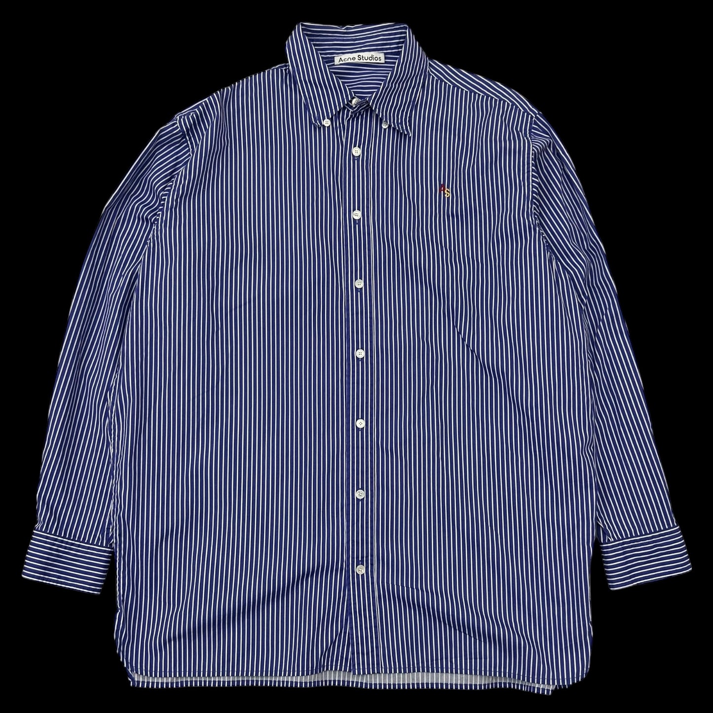 Acne Studios Spartan Stripe Button Down Shirt Blue (Size XXL)