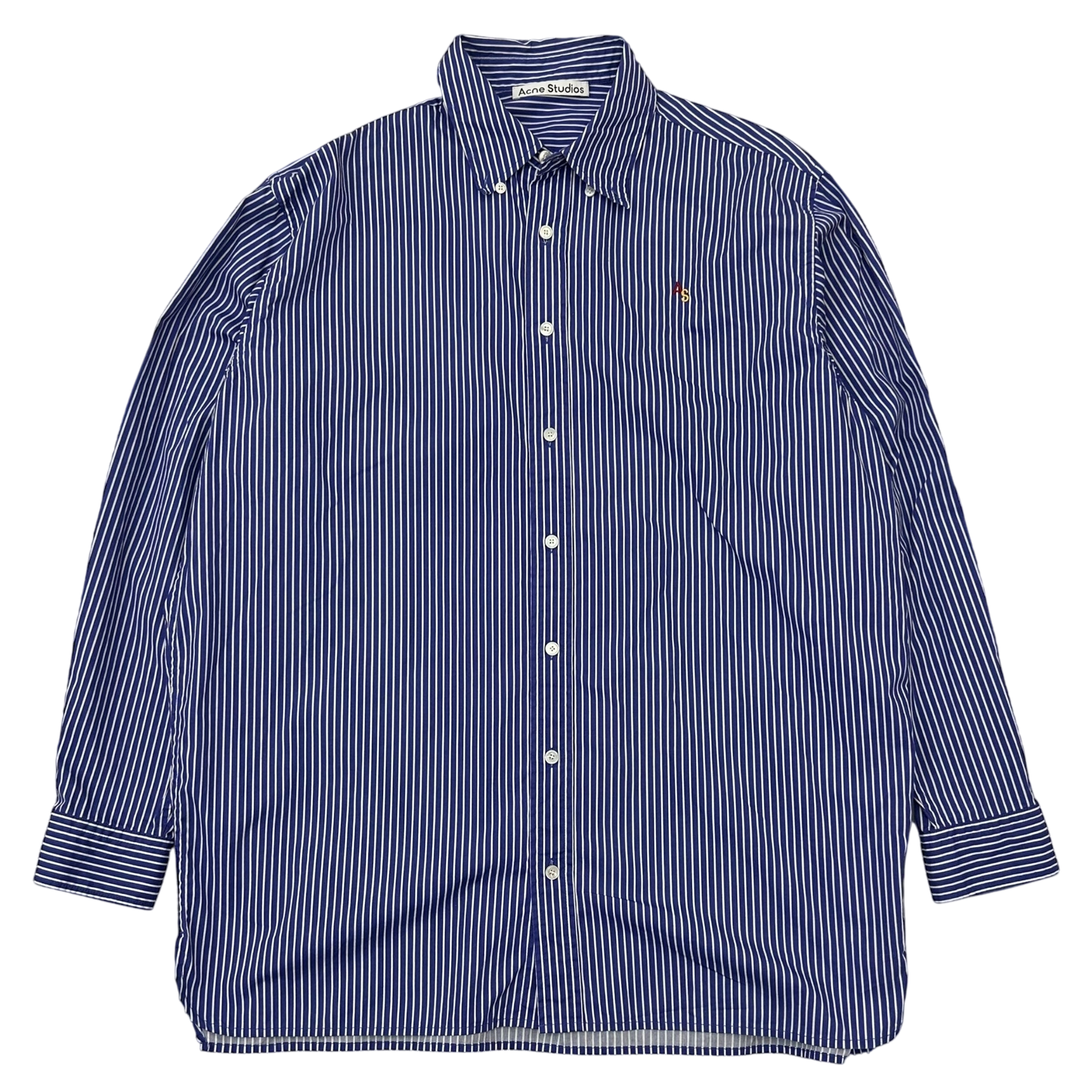 Acne Studios Spartan Stripe Button Down Shirt Blue (Size XXL)