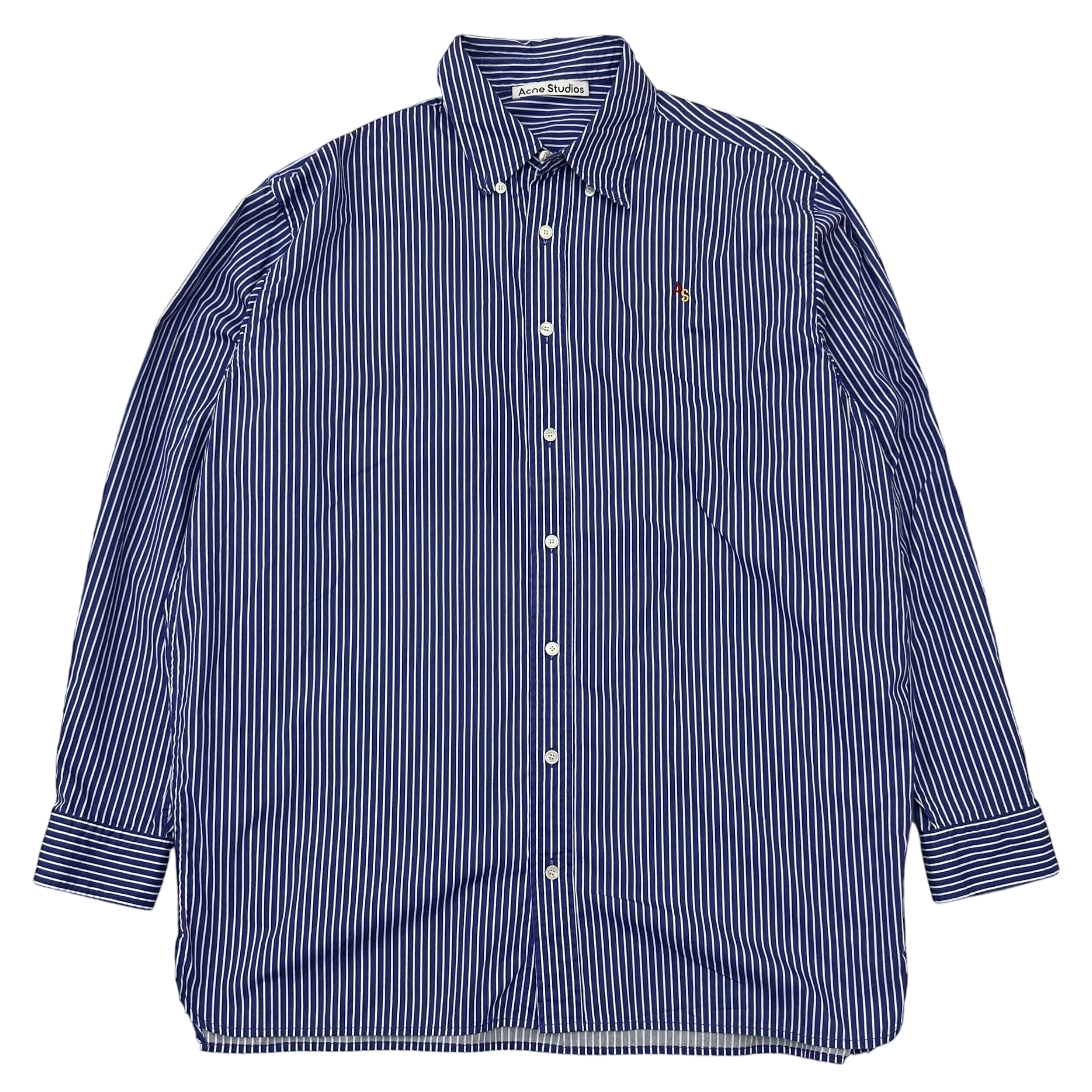 Acne Studios Spartan Stripe Button Down Shirt Blue (Size XXL)