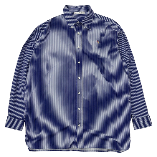 Acne Studios Spartan Stripe Button Down Shirt Blue (Size XXL)
