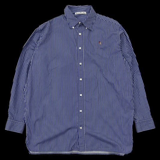 Acne Studios Spartan Stripe Button Down Shirt Blue (Size XXL)