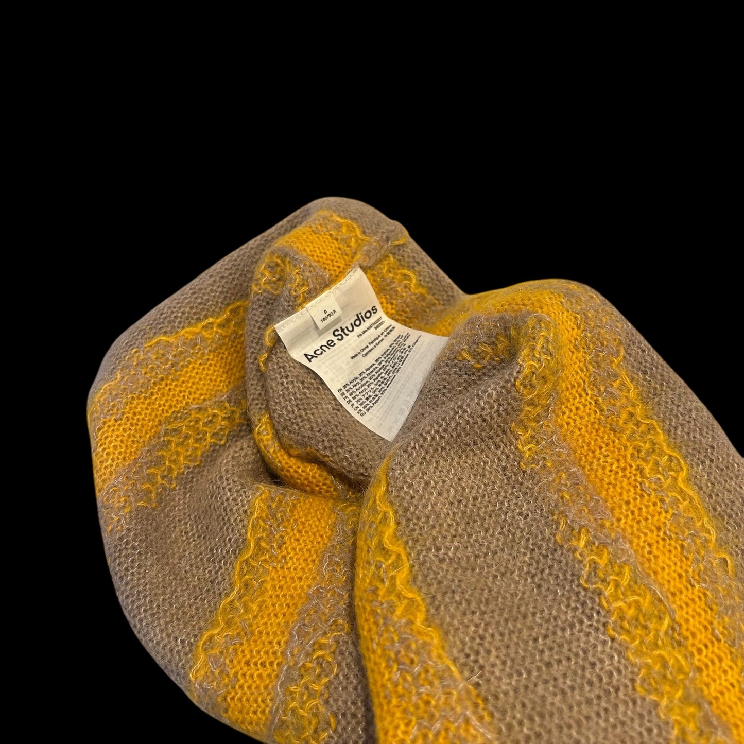 Acne Studios Kristoffer Mohair Striped Sweater Brown / Yellow (Fits M-L)