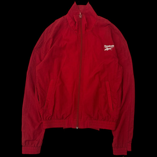 2018 Vetements x Reebok Reworked Distressed Track Jacket Red (Size S Womens)