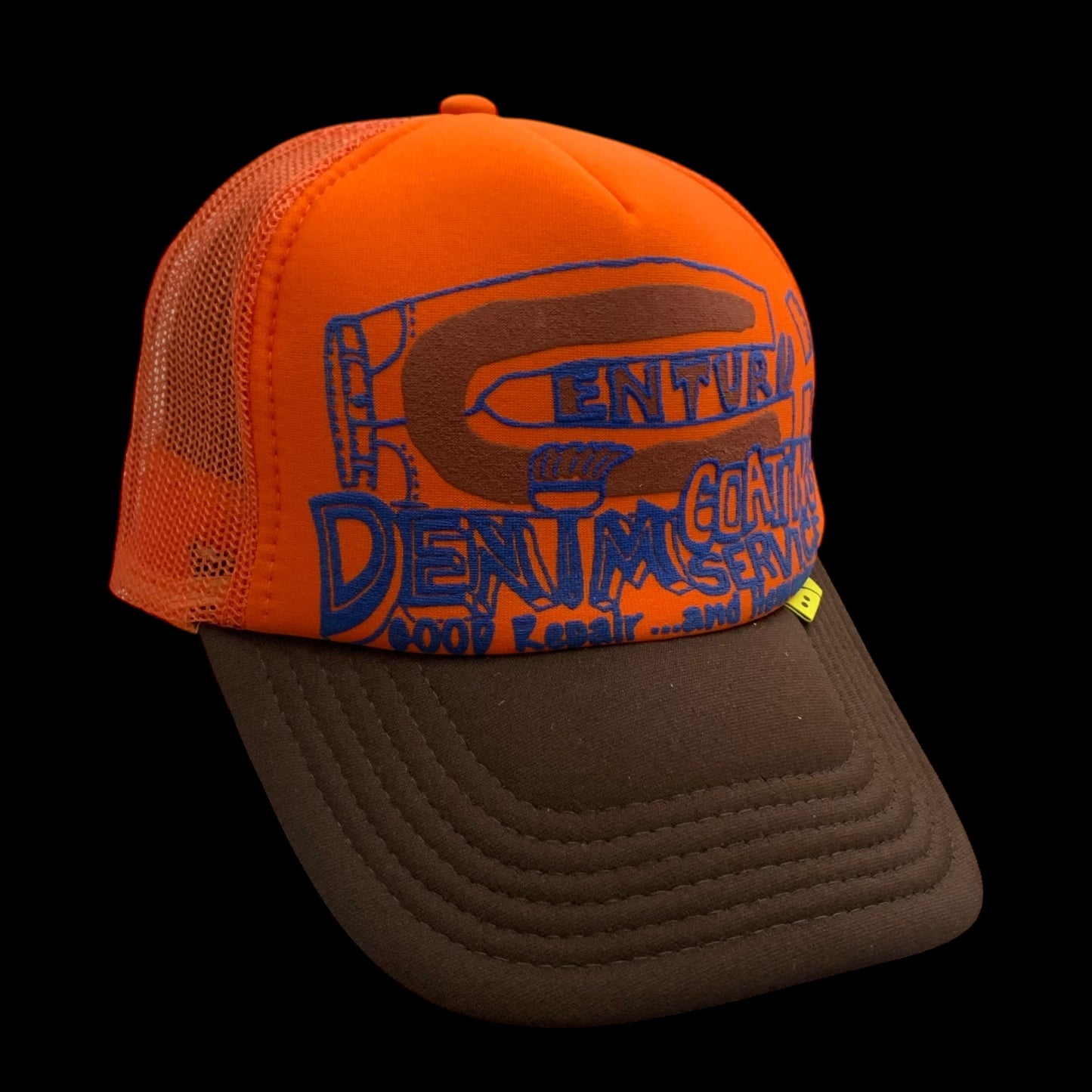 Kapital 'Century Denim Coating Service' Trucker Cap Orange/Brown