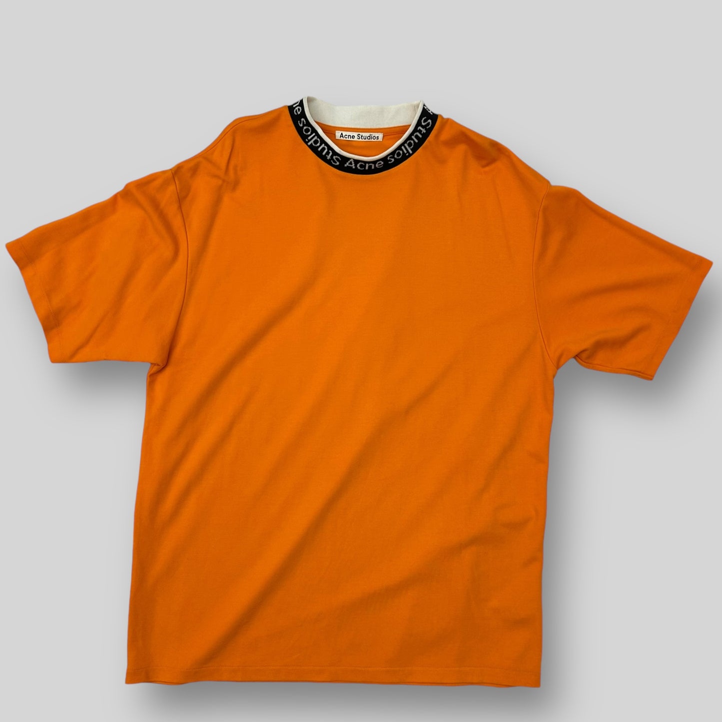 Acne Studios Jacquard Logo T-Shirt Orange (Fits L)