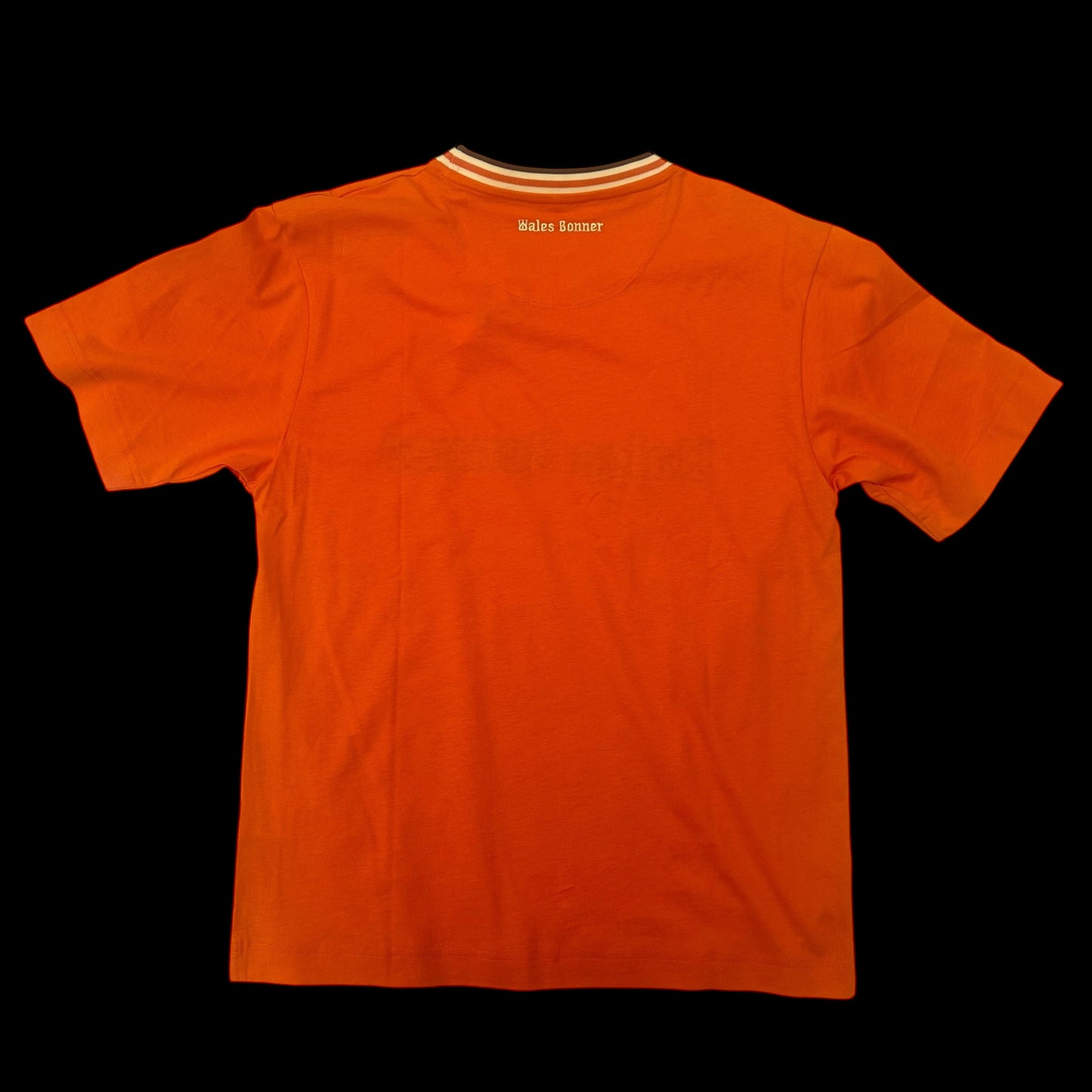 Wales Bonner Original Embroidered Logo T-shirt Orange (Fits S/M)