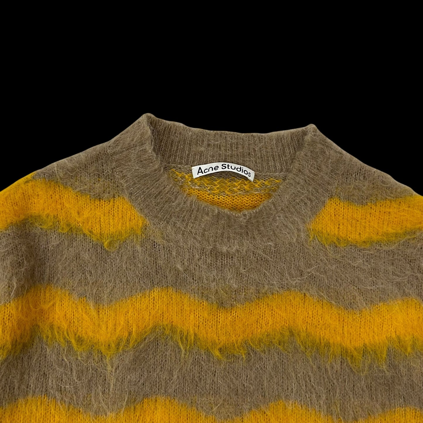 Acne Studios Kristoffer Mohair Striped Sweater Brown / Yellow (Fits M-L)