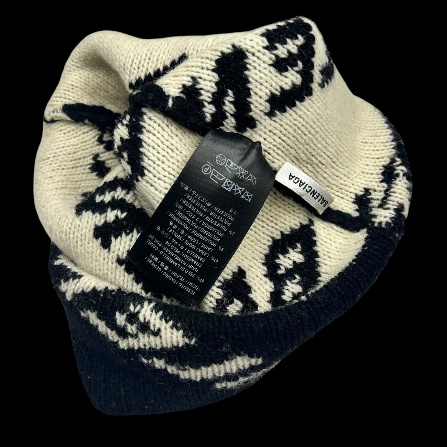 Balenciaga All-Over Logo Beanie