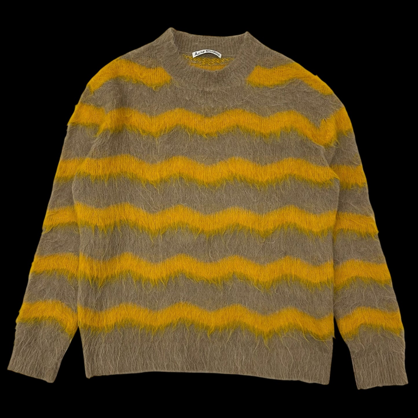 Acne Studios Kristoffer Mohair Striped Sweater Brown / Yellow (Fits M-L)