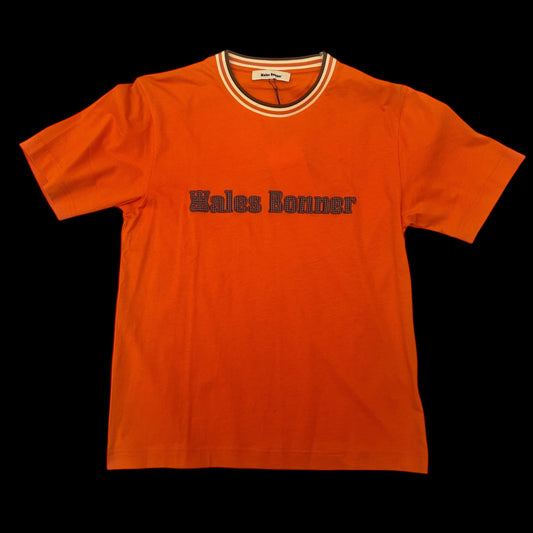 Wales Bonner Original Embroidered Logo T-shirt Orange (Fits S/M)