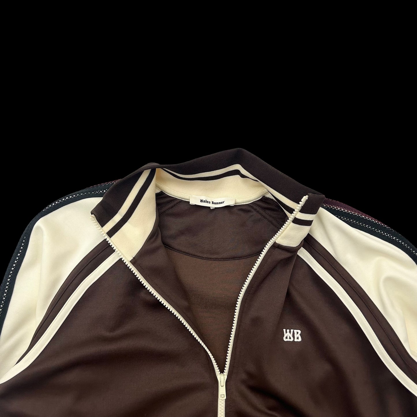 Wales Bonner Kola Track Jacket ‘Brown / Ivory' (Fits M)