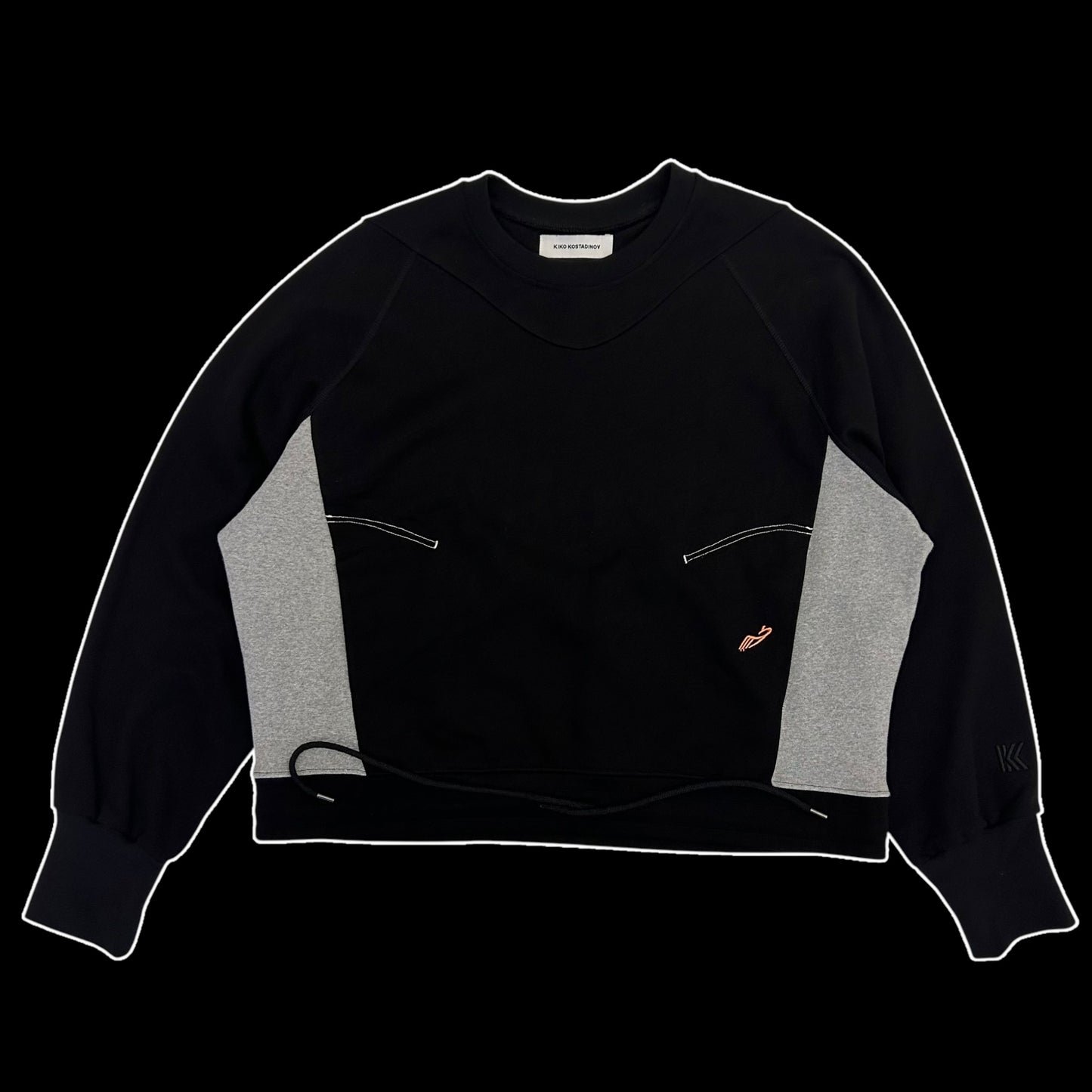 Kiko Kostadinov KK Paneled Sweater Black/Grey (Fits XL)