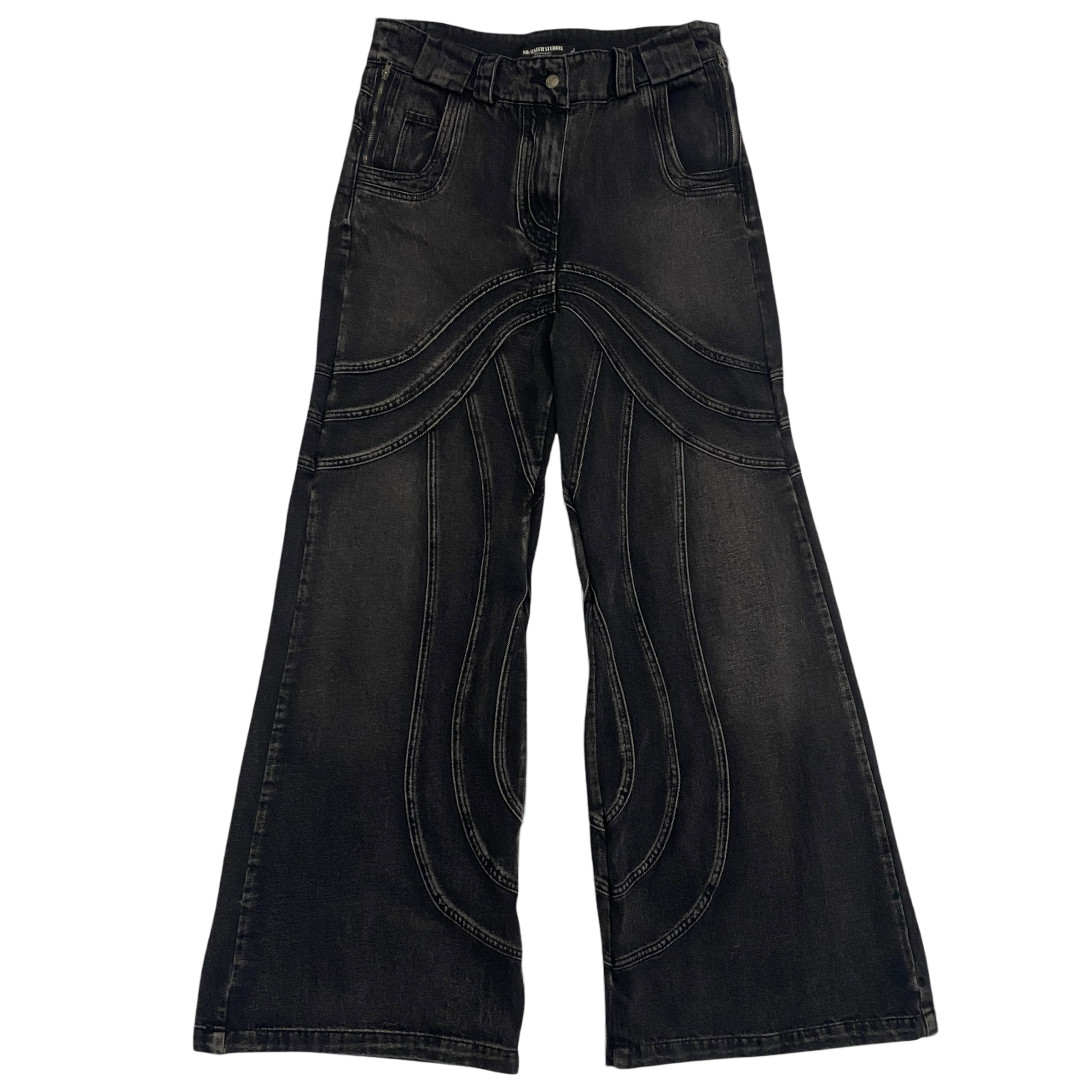 NO/FAITH STUDIOS Heavy Wave Jeans Black (Size L)