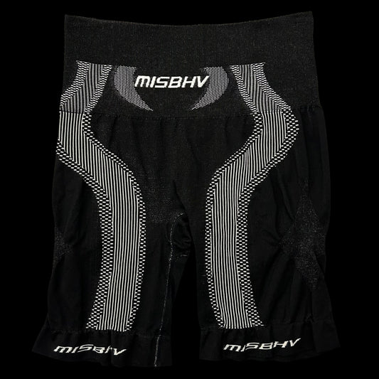 MISBHV High-Waisted Sport Knit Shorts Black/White (Size M Womens)