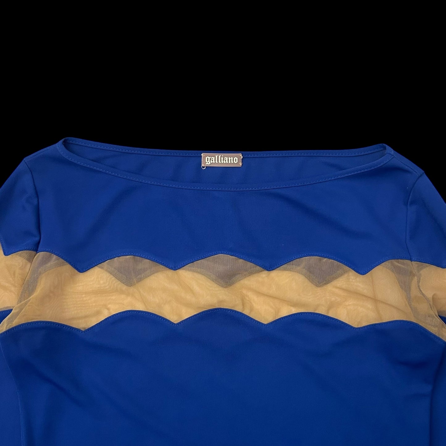 Vintage Galliano Long Sleeve Top Blue (Fits M-L Womens)