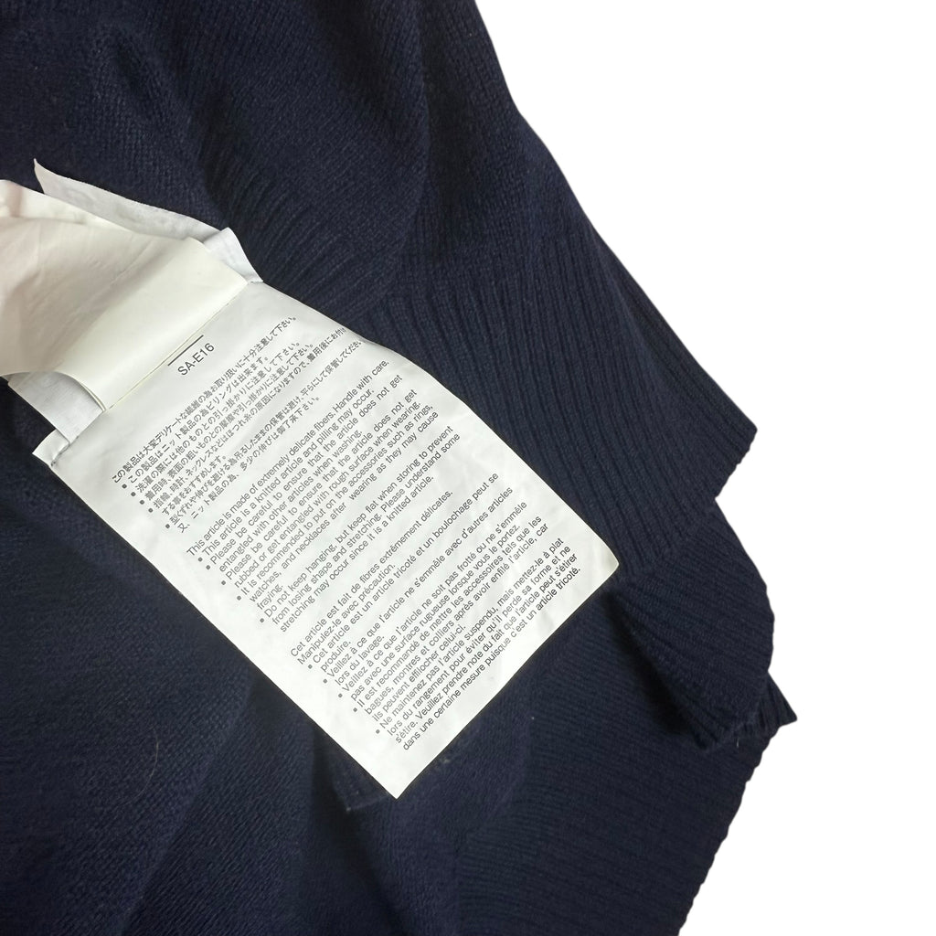 Sacai AW19 MA-1 Docking Wool Knit Zip-Up Midi Dress Navy (Size 1/S)