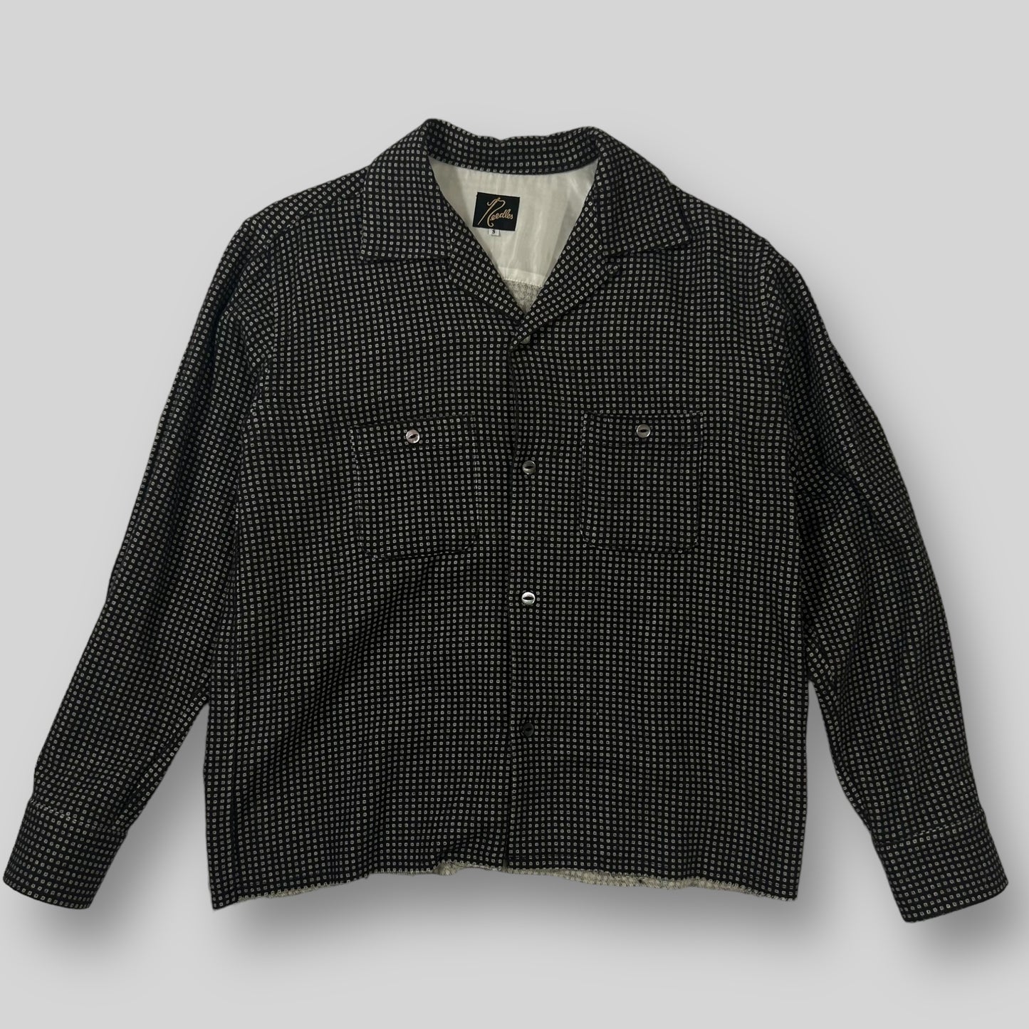 Needles Raw Hem Wool Button-Up Shirt (Fits M)