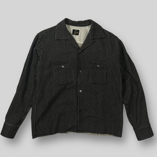 Needles Raw Hem Wool Button-Up Shirt (Fits M)