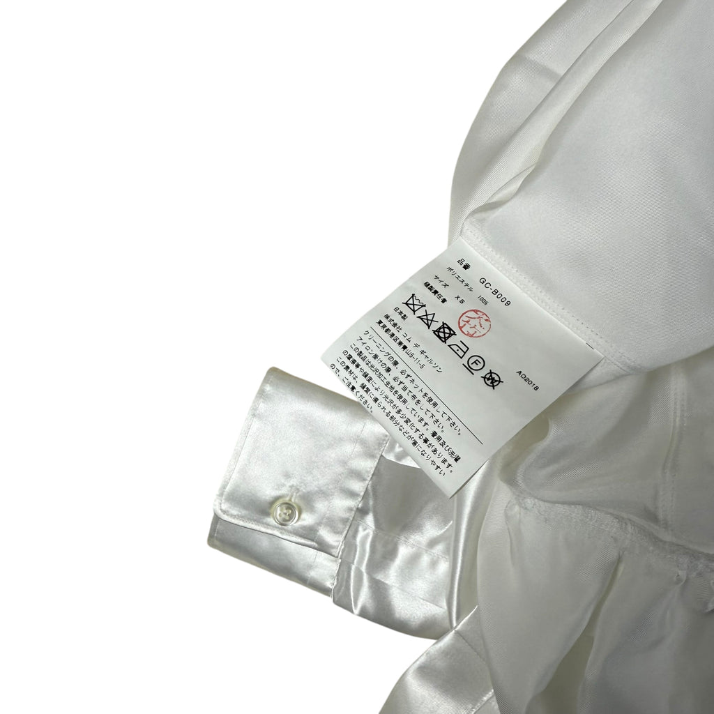 Comme Des Garçons SS19 Layered Satin-Twill Long Shirt White (Size XS womens)