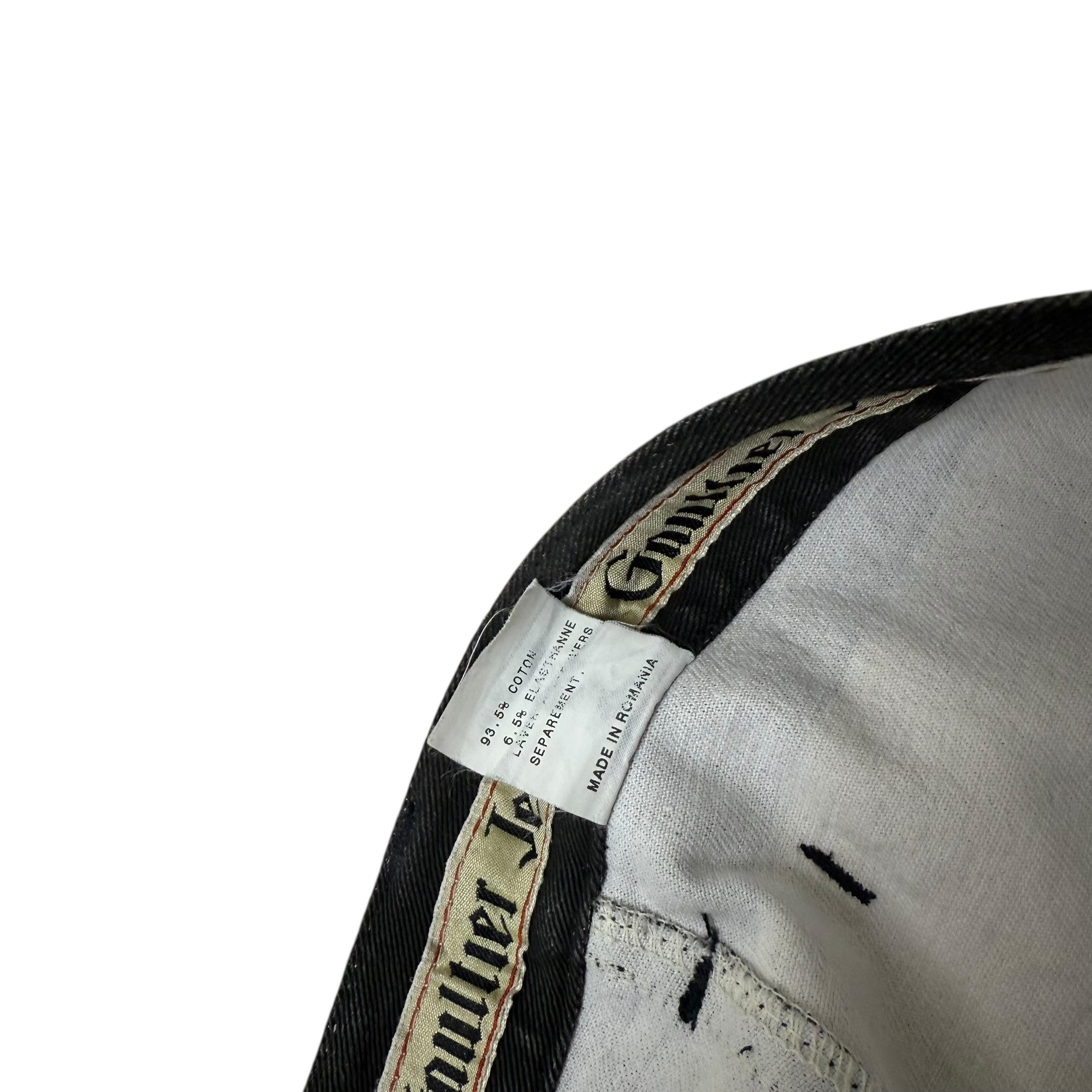 Jean Paul Gaultier SS 1995 Trompe L’oeil Jeans Black/Yellow (Size 44)