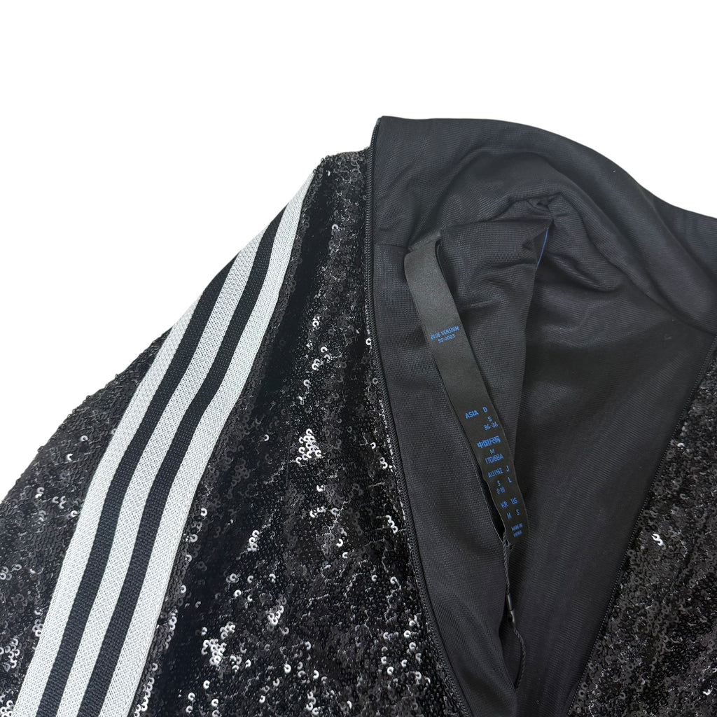 Adidas Blue Version Sequin Asymmetrical Dress Black (Size M Womens)