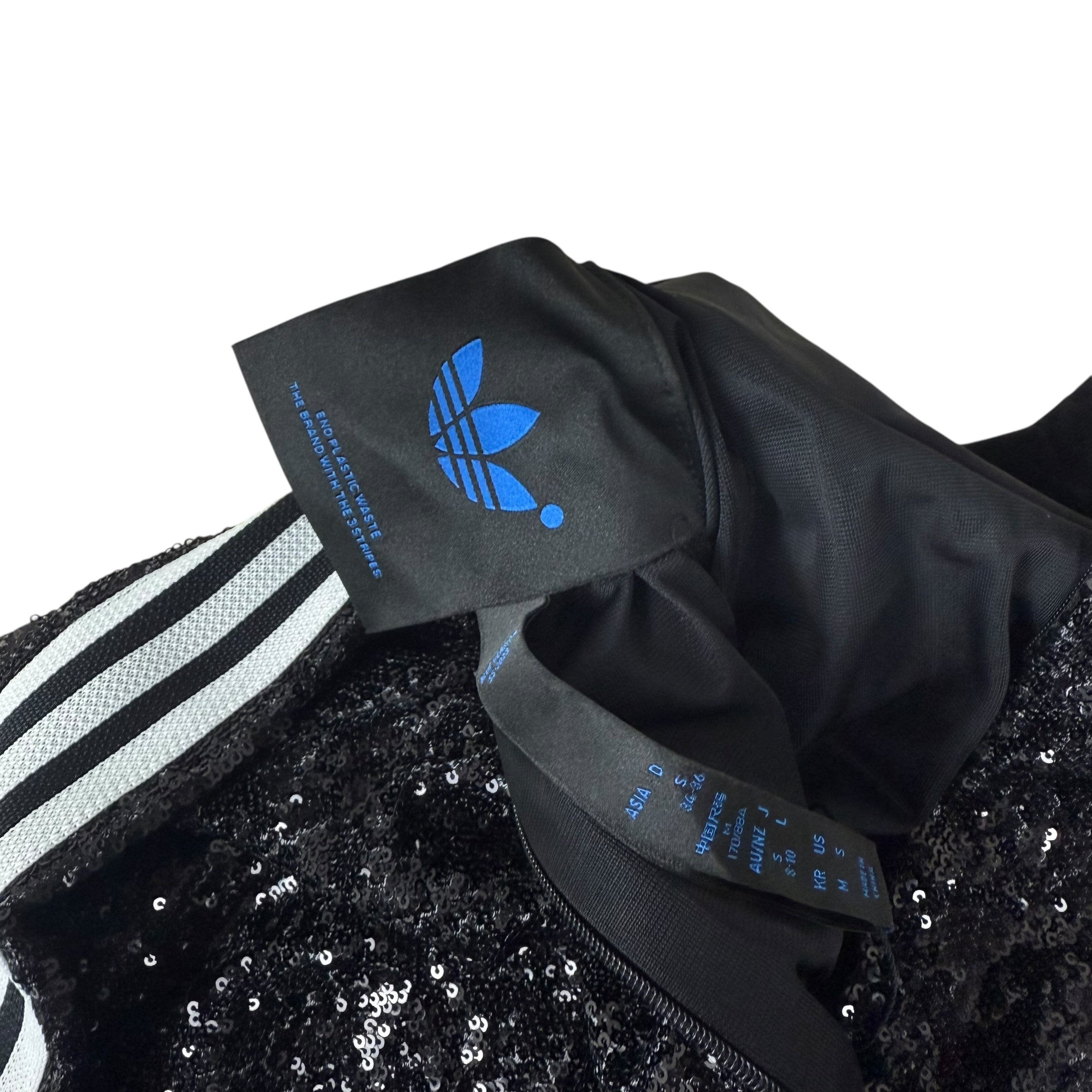 Adidas Blue Version Sequin Asymmetrical Dress Black (Size M Womens)