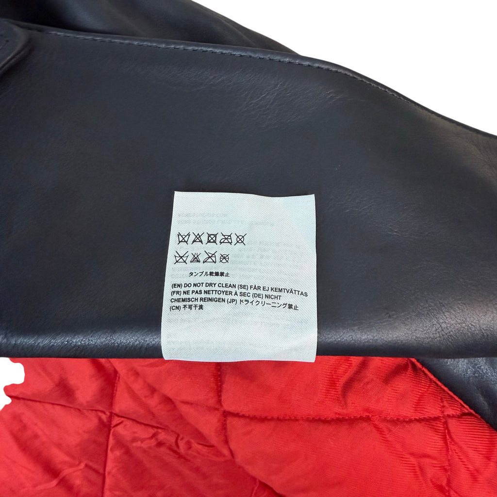Acne Studios Morely Oversized Leather Biker Jacket (Size 36)