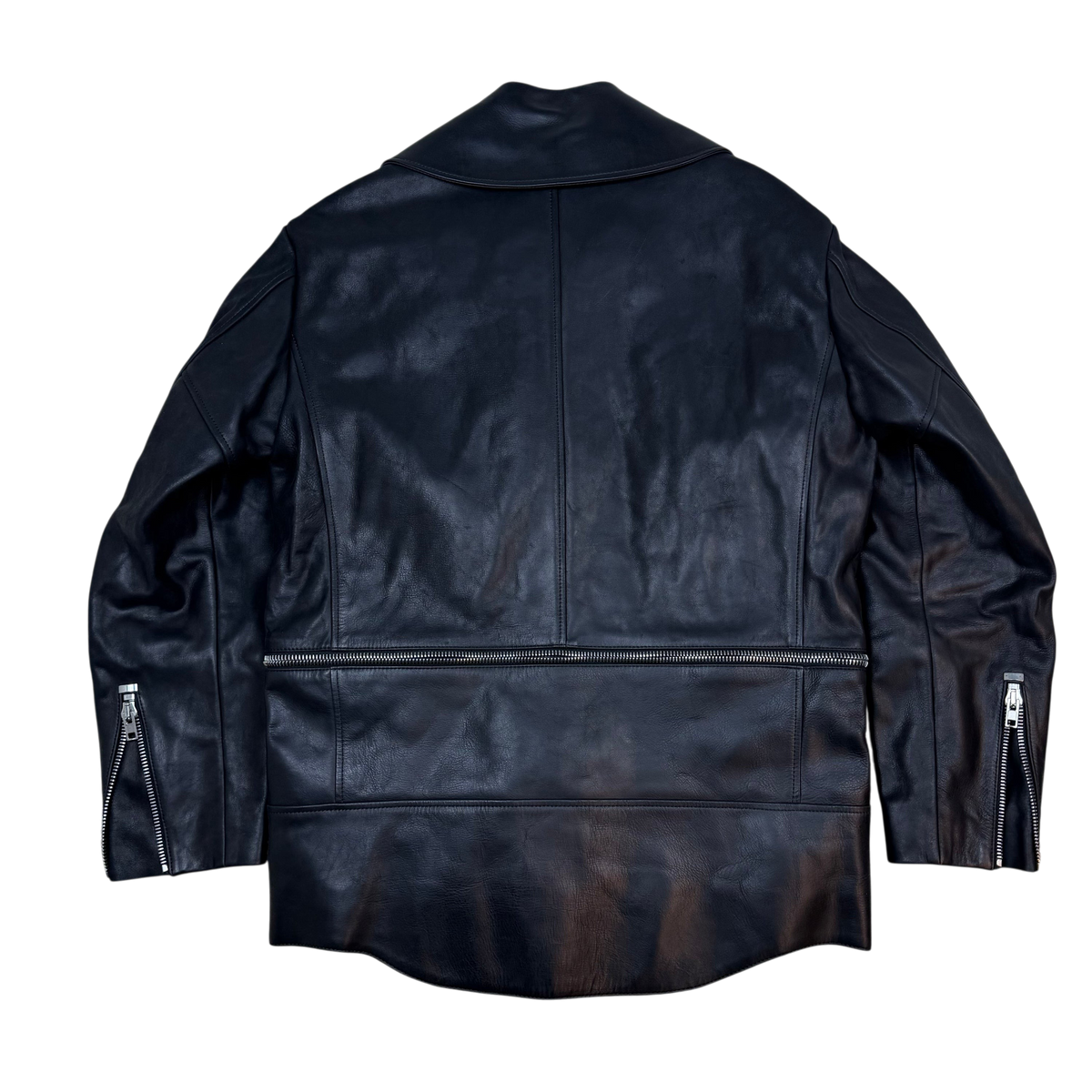 Acne Studios Morely Oversized Leather Biker Jacket (Size 36)