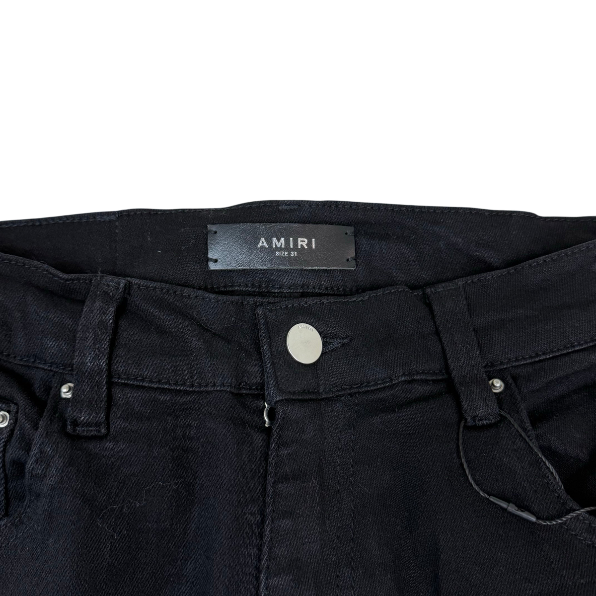 Amiri Snake Patch Distressed Jeans Black (Size 31”)