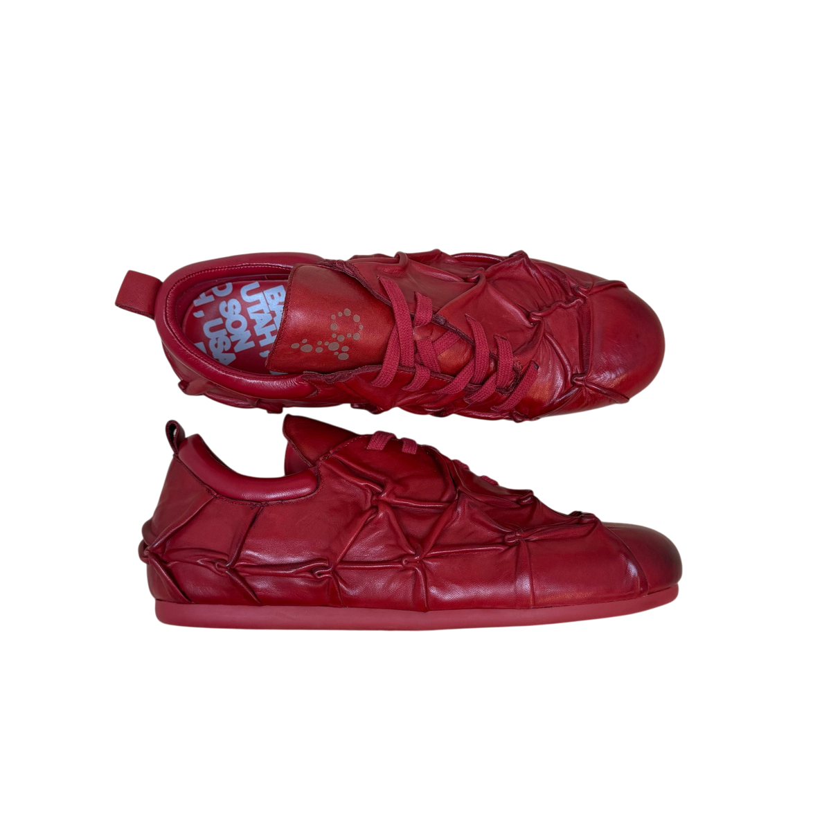 Bad Son Blood Cell Pinch Low Leather Sneakers Red (Size EU45)