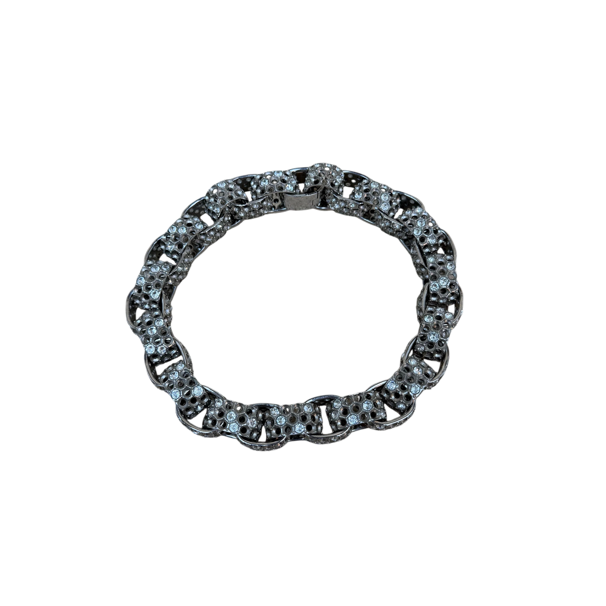 Balenciaga 2021 Afterworld Choker Necklace Silver/Crystal