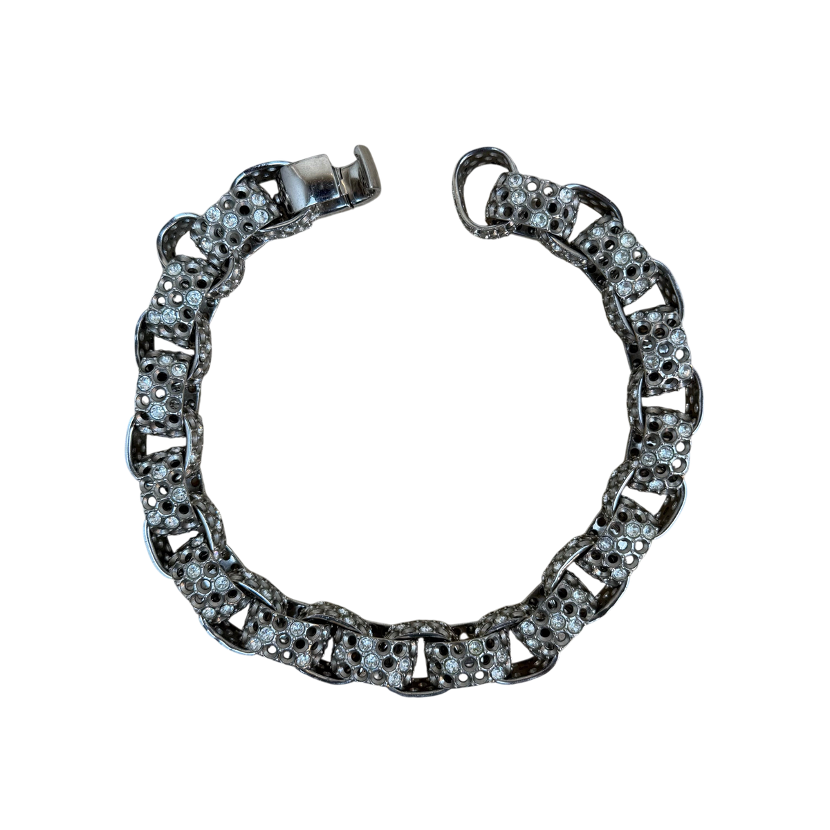 Balenciaga 2021 Afterworld Choker Necklace Silver/Crystal