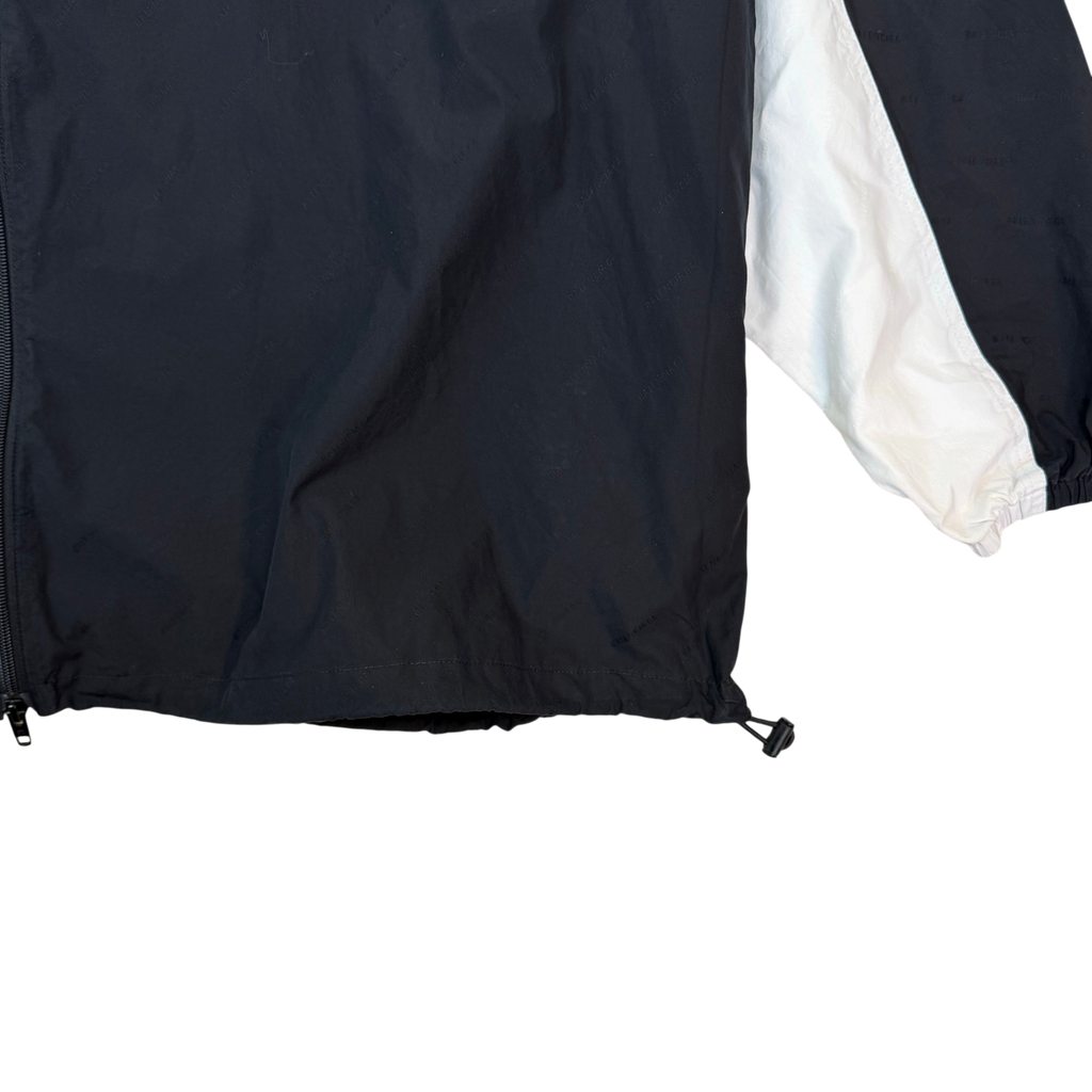 Balenciaga FW18 Classic Logotype Oversized Track Jacket Black/White (Size 48)