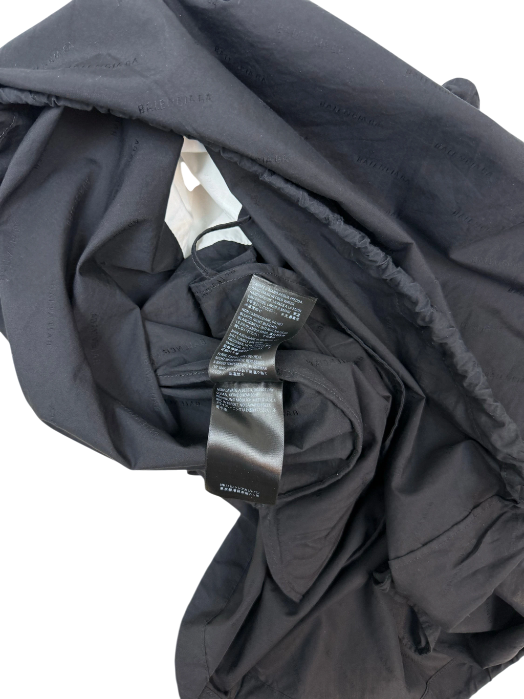 Balenciaga FW18 Classic Logotype Oversized Track Jacket Black/White (Size 48)