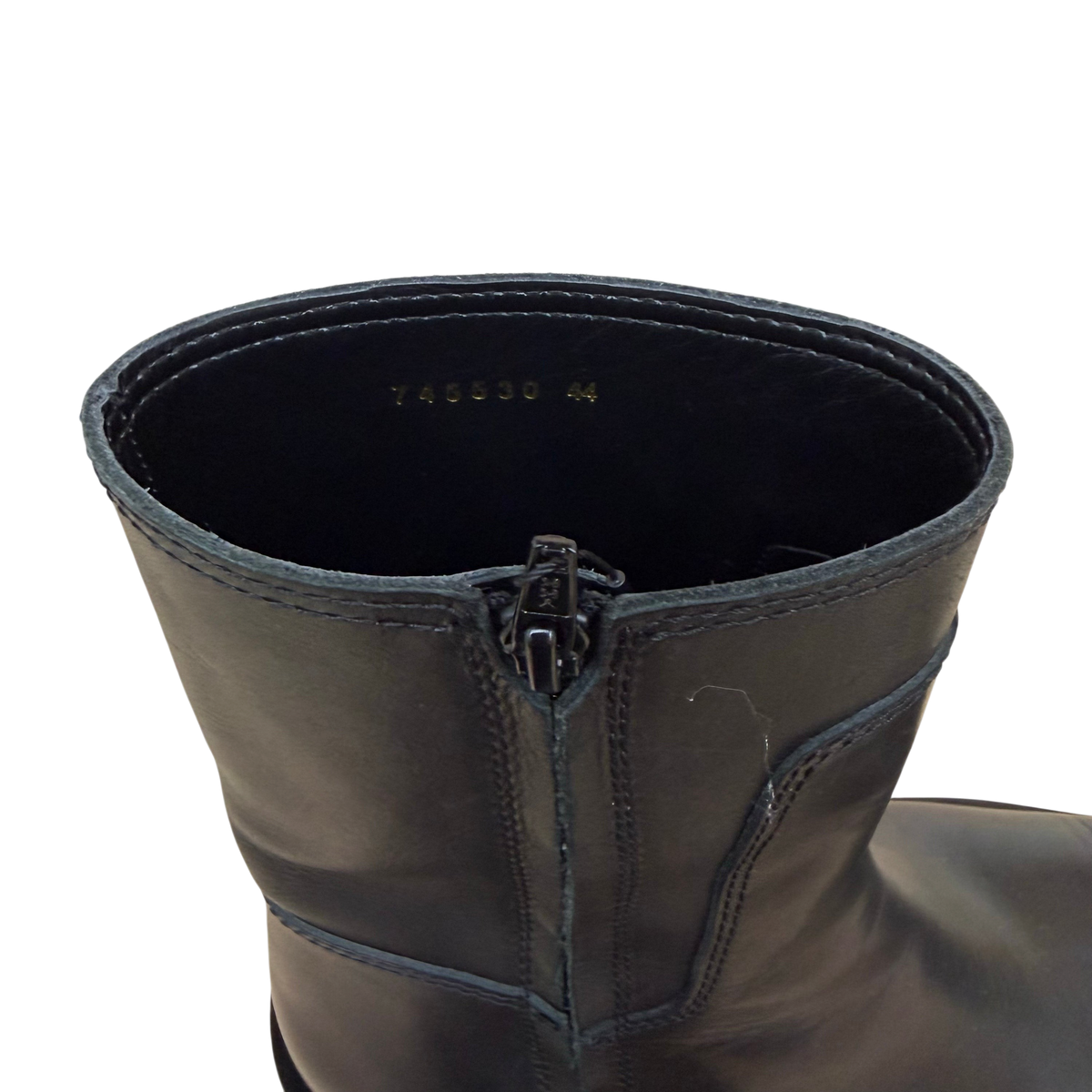 Balenciaga Santiago Square Toe Leather Boots Black (Size EU44/Fits US12)