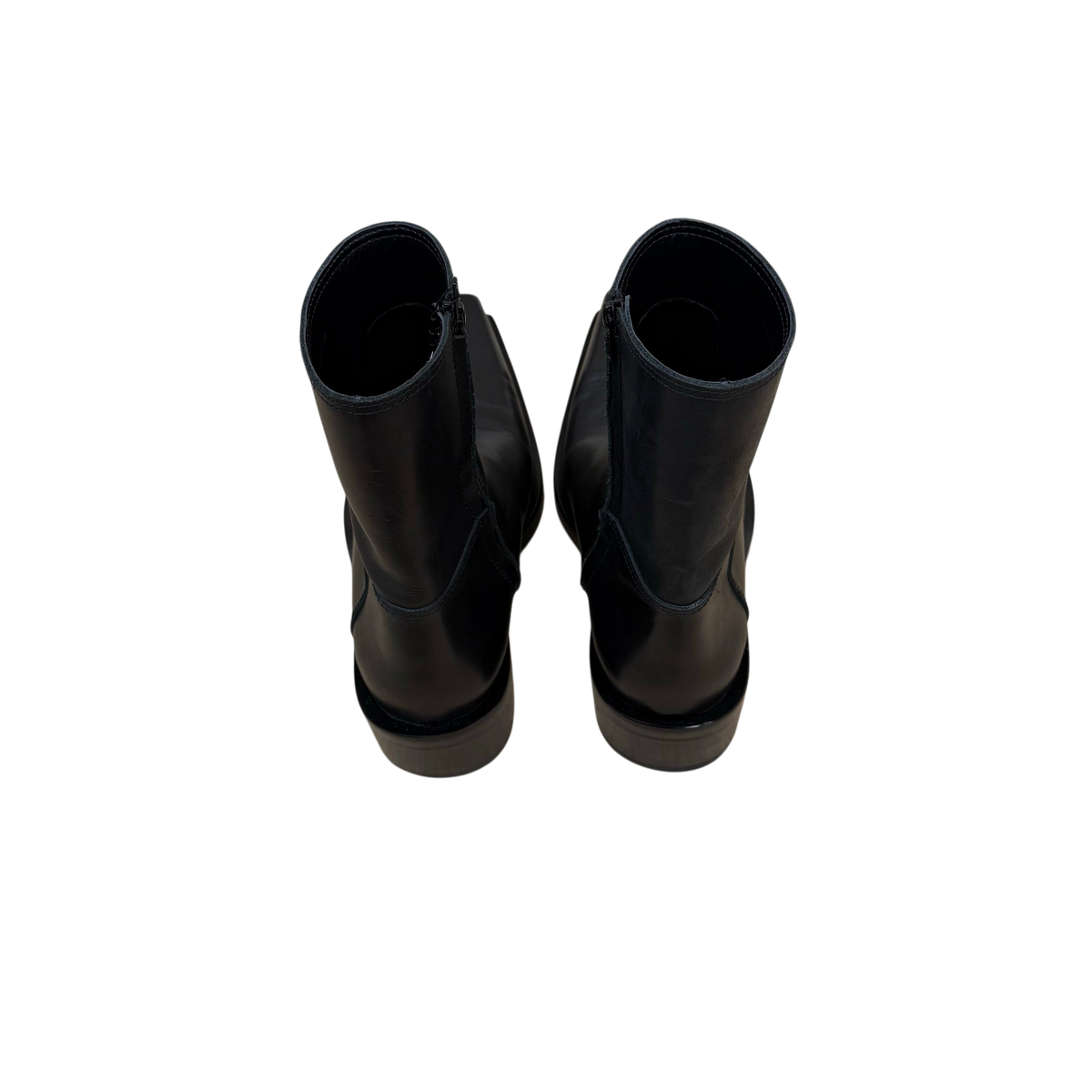 Balenciaga Santiago Square Toe Leather Boots Black (Size EU44/Fits US12)