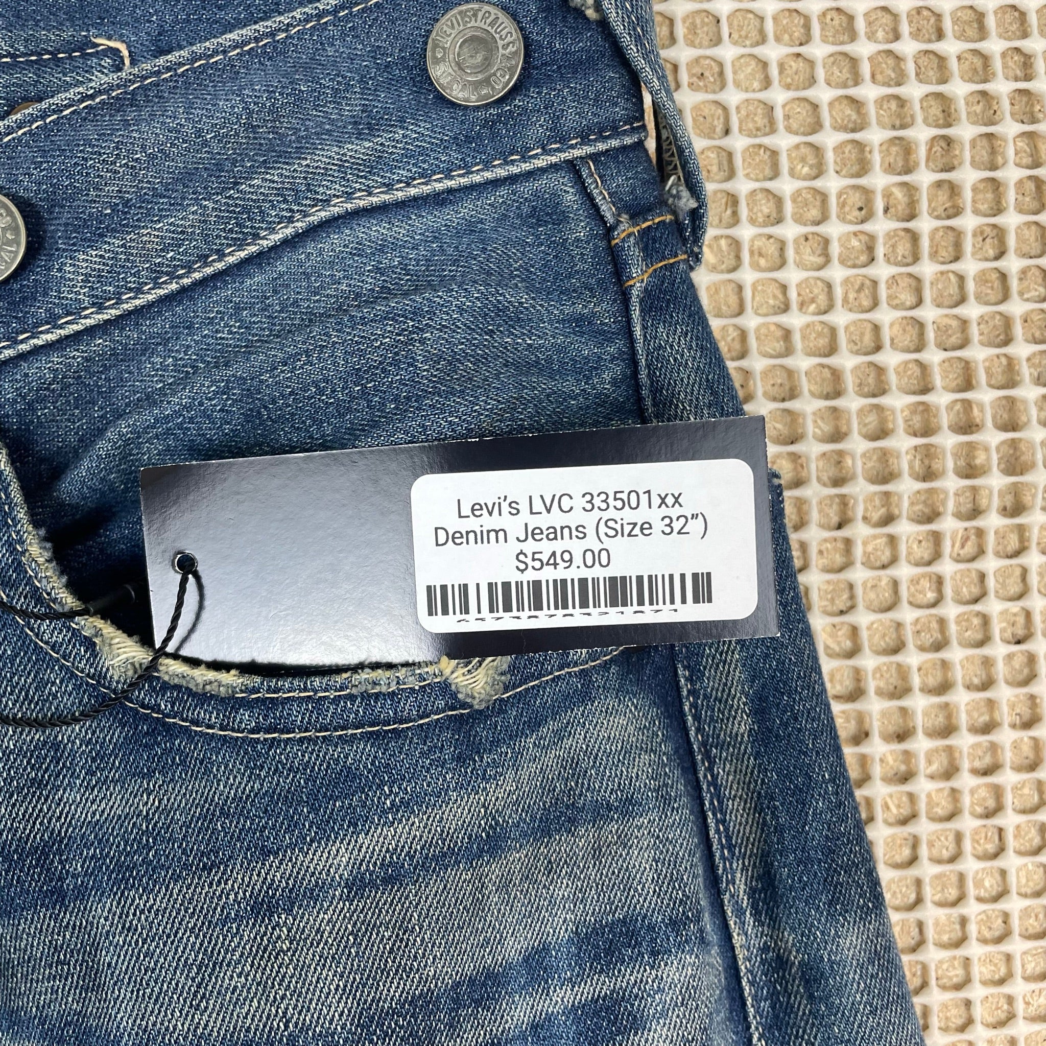 levi strauss & co 501XX Distressed Jeans Blue (Size 32)