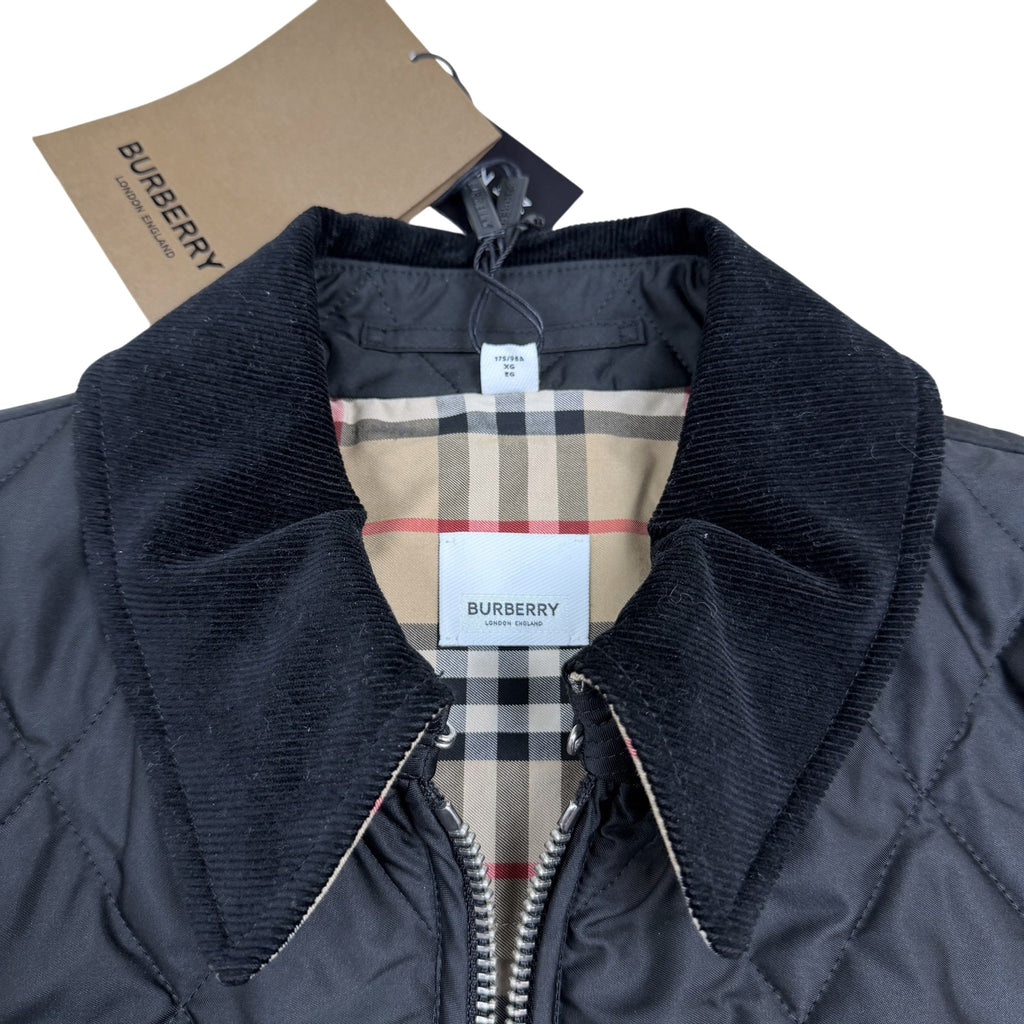 Burberry TB Logo Quilted Ongar Jacket Black (Size XL Womens)