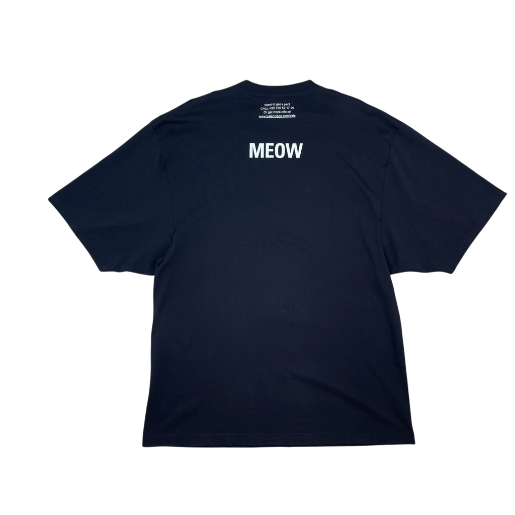 Balenciaga SS20 ‘I Love Cats’ Oversized Pre-Distressed T-Shirt Black (Fits Up To XXL)