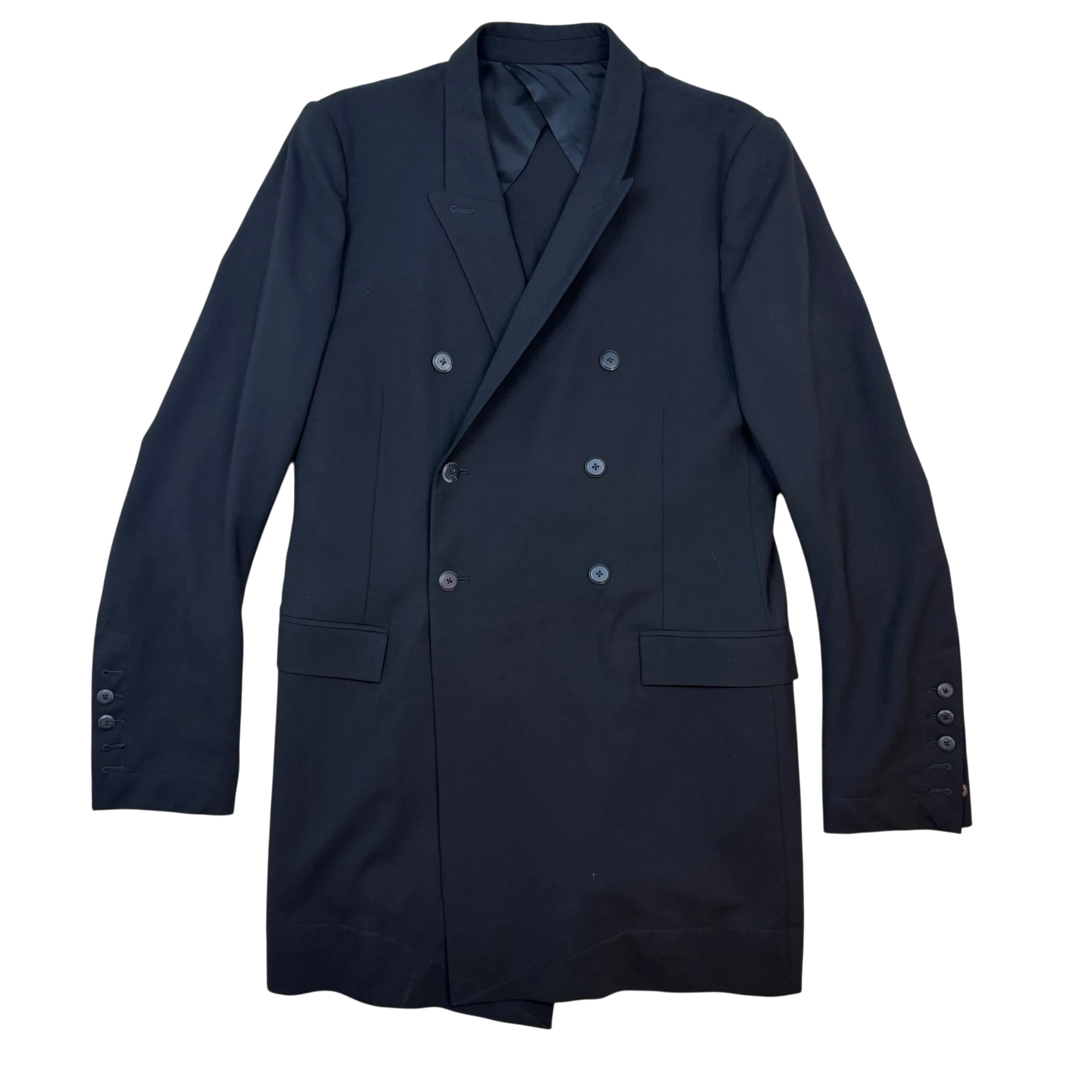 Rick Owens SS15 Faun Double Breasted Blazer Jacket Black (Size 52/XL)