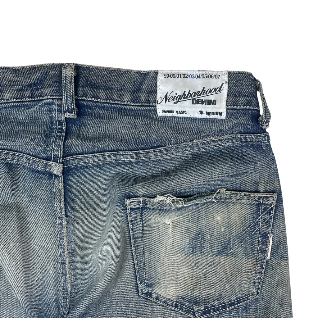 Neighborhood 2003 Savage Patchwork Selvedge Denim Jeans (Size M)