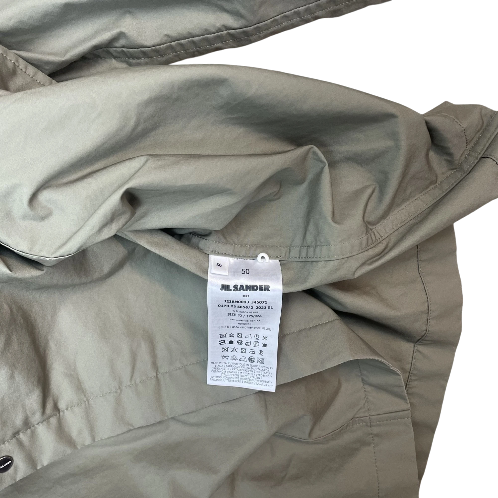 Jil Sander Logo-Print Jacket Green (Size 50/L)