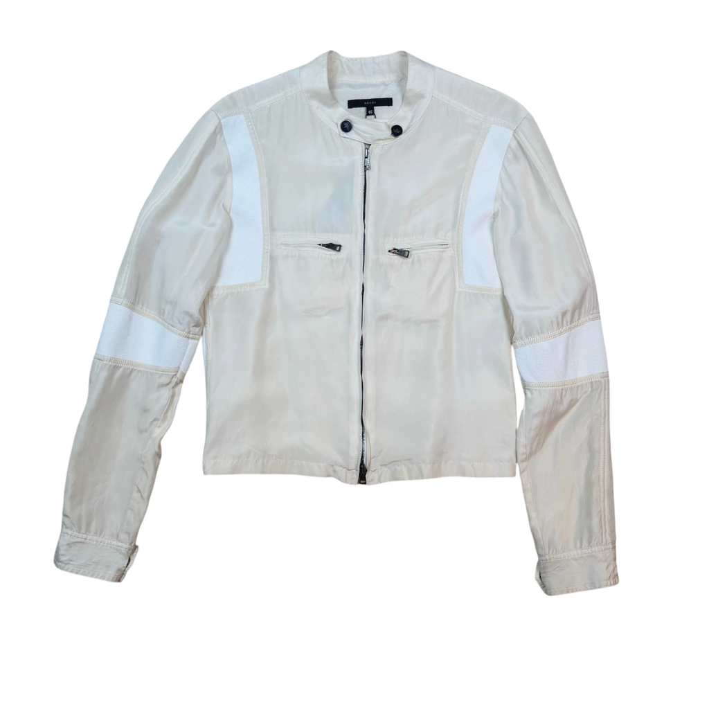 Gucci 90s Silk Jacket Ivory (Size 46/S Mens)