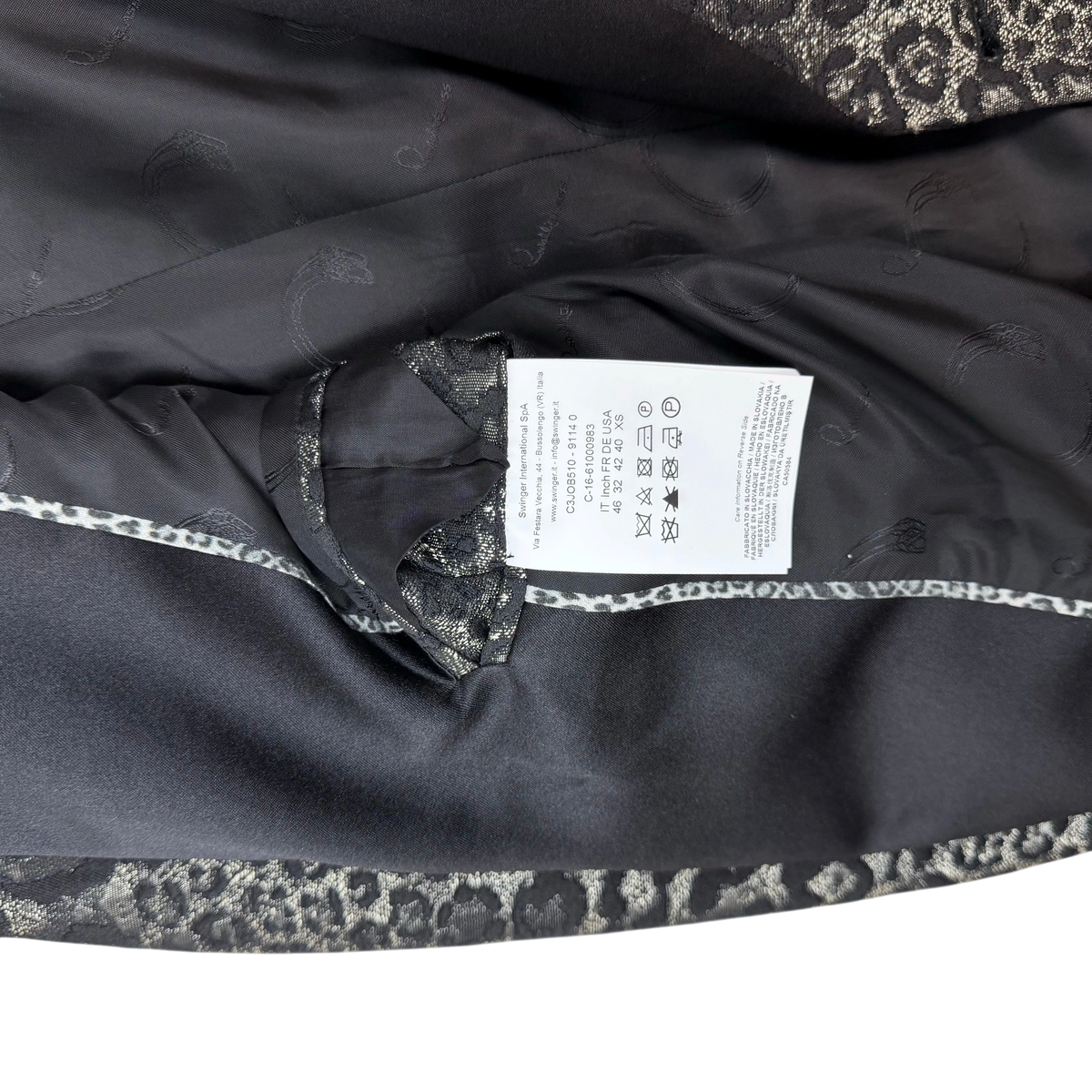 Cavalli Class Single Breasted Leopard Print Blazer Grey / Black (Size XS)