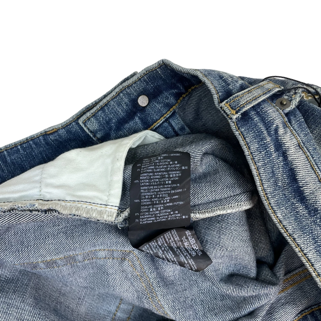 Saint Laurent SS17 ‘D02’ Patch Studded Denim Skinny Jeans (Size 32”)
