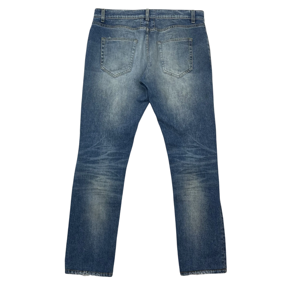 Saint Laurent SS17 ‘D02’ Patch Studded Denim Skinny Jeans (Size 32”)